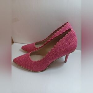 Coach Waverly Knit Pump In Bright Watermelon 9.5 B
